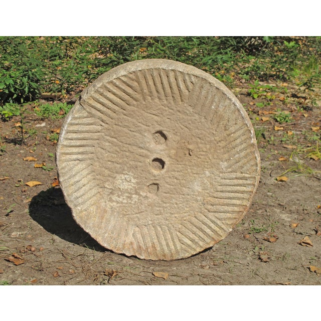 Contemporary 1930s Granite Mill Water Fountain Stone 11 For Sale - Image 3 of 8