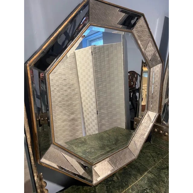 1990s Hollywood Regency Mirror With Pair of Mirror Obelisks - 3 Piece Set For Sale - Image 12 of 12