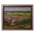 Mid 20th C. European Village Scene Oil Painting Signed and Dated For Sale