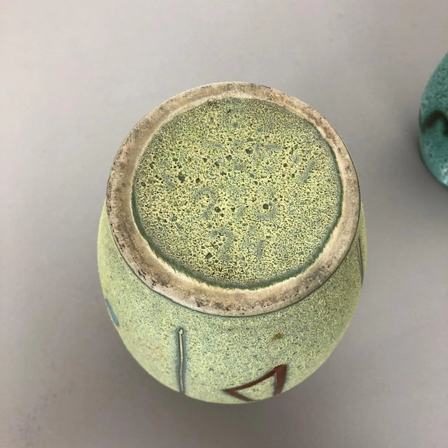 Vintage Pottery Vases by Scheurich, Germany, 1960s, Set of 2 For Sale - Image 10 of 18