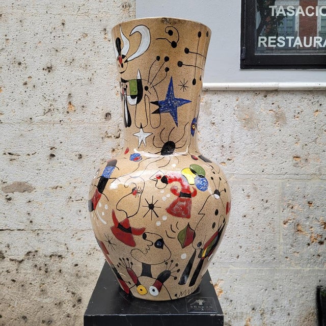 Miró Vase in Glazed Ceramic by Renata, Spain, 1993 For Sale - Image 4 of 18