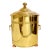 Large Antique English Gilt Brass Lidded Jardiniere / Container / Coal Bin For Sale