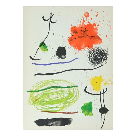 Joan Miro, Obra Inedita Recent VII, Original Lithograph For Sale