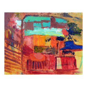 Vintage Abstract Composition - San Francisco School in Oil on Canvas by Kristin Cohen
