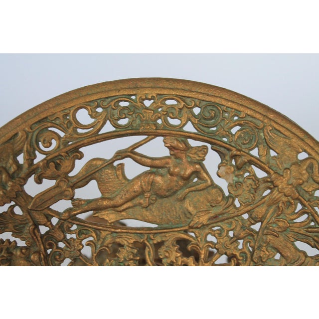 Hollywood Regency Antique Neoclassical "Iron Art" Tazza Compote Pedestal For Sale - Image 3 of 14