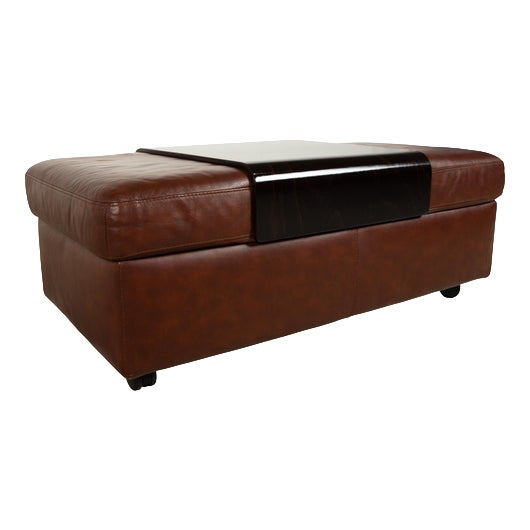 Brown Leather Arion Stool from Stressless For Sale