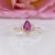 2020s 1.1Ct Pink Sapphire Ring With Natural Diamond Accents: Solid 14k Gold, 7.5x5.6mm, Size 6.75 For Sale - Image 5 of 9