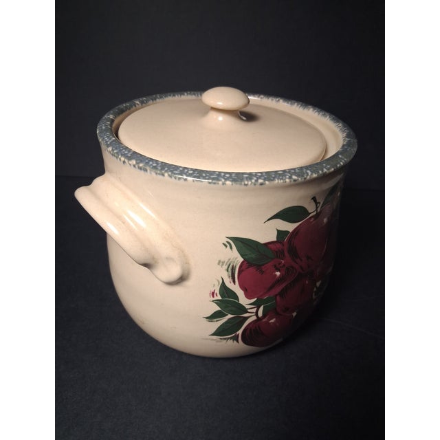 Farmhouse Home & Garden Party Stoneware Cookie Jar / Bean Pot For Sale - Image 3 of 10