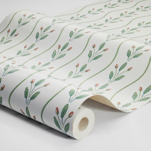 At once geometric, rustic, and sweet, Flower Buds features an elegant striped pattern rendered in wavy lines and budding...