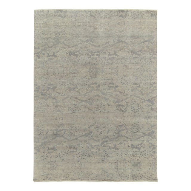 Textile Rug & Kilim’s Modern Abstract Rug in Gray & Blue All Over Pattern For Sale - Image 7 of 7