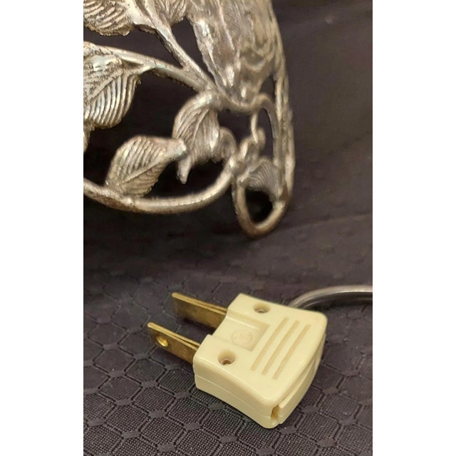 Metal Mid-Century Silvered Metal Pearce Table Lamp For Sale - Image 7 of 9