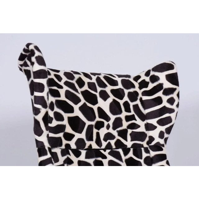 Wingchair with mitation Giraffe Fur from Miroslav Navratil, Czechia, 1950s For Sale - Image 4 of 13