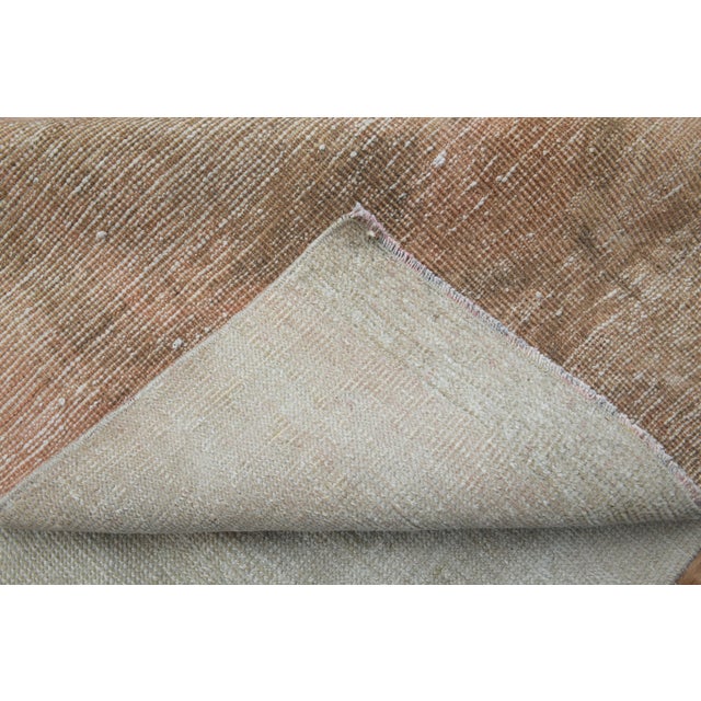 Textile 1970s Vintage Handmade Wool Cotton Turkish Beige Runner Rug For Sale - Image 7 of 11