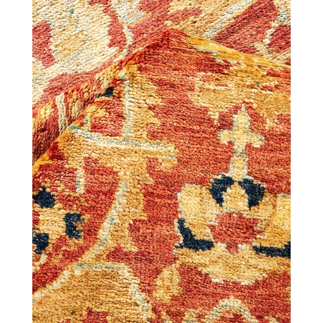 Textile Vintage Traditional Hand Knotted Wool Area Rug, Orange - 7'10" X 10'0" For Sale - Image 7 of 9
