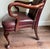 Late 20th Century St. Timothy Queen Anne Style Maroon Leather Library/Office Chairs - A Pair For Sale In Dallas - Image 6 of 12