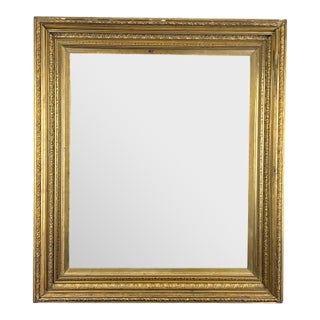 Fine Antique 19th Century Gilt Wood Mirror 39 X 34 For Sale
