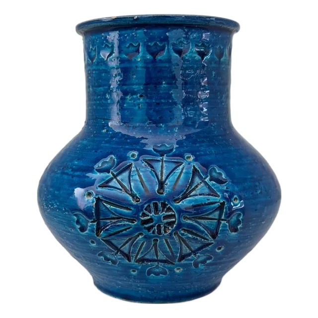 Italian Glazed Ceramic Vase by Aldo Londi for Bitossi, 1960s For Sale