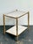 Vintage Brass Faux Bois Two-Tier Table For Sale - Image 11 of 12