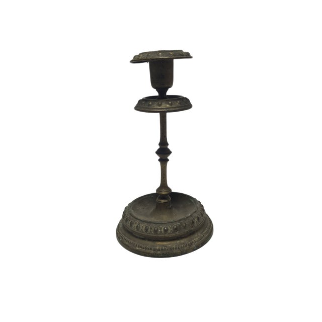 Goldenrod Austro-Hungarian Empire Biedermeier Silver Candleholder, 1890s For Sale - Image 8 of 8