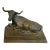 Signed Bronze “Range Baron” Longhorn Sculpture on Wood Base For Sale