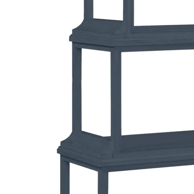 Traditional Jules Etagere in Hale Navy - a Pair For Sale - Image 3 of 4