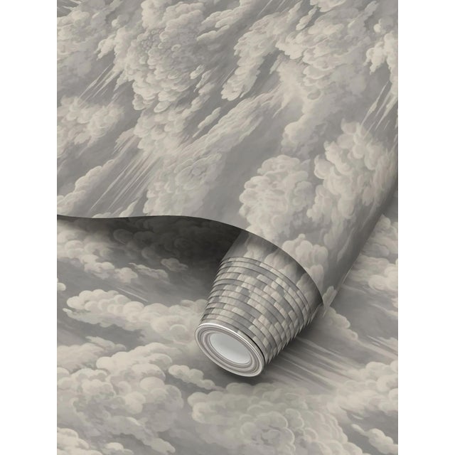 Kipling Clouds Etching Removable Wallpaper – Antique Cream Single Roll For Sale - Image 4 of 7