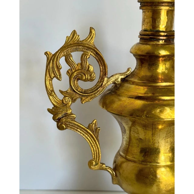 19th Century Italian Porte Palma Altar Urn. Original brass ornate altar urn used as palm holder in the early 19th century...