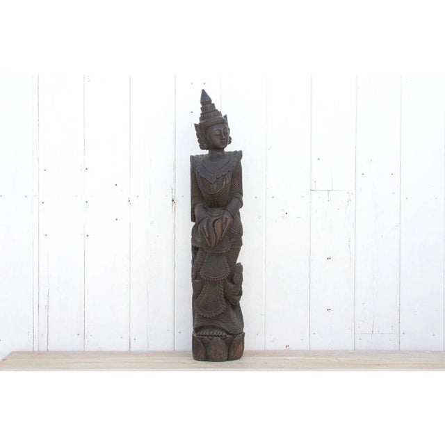 Antique Carved Wood Bali Figure For Sale - Image 10 of 10