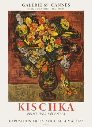 1960 Isis Kischka Galerie 65 Cannes Poster