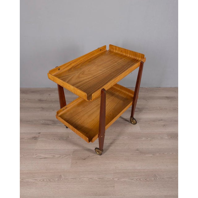 1950s Vintage Wooden Food Cart by Carlo Ratti, 1950s For Sale - Image 5 of 16