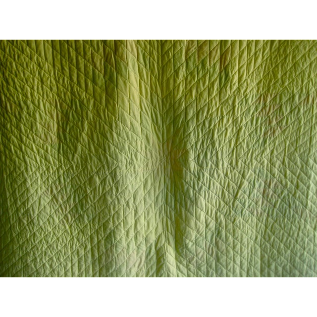 Yellow Mid Century American Amish Quilt Large Patchwork Star For Sale - Image 8 of 9