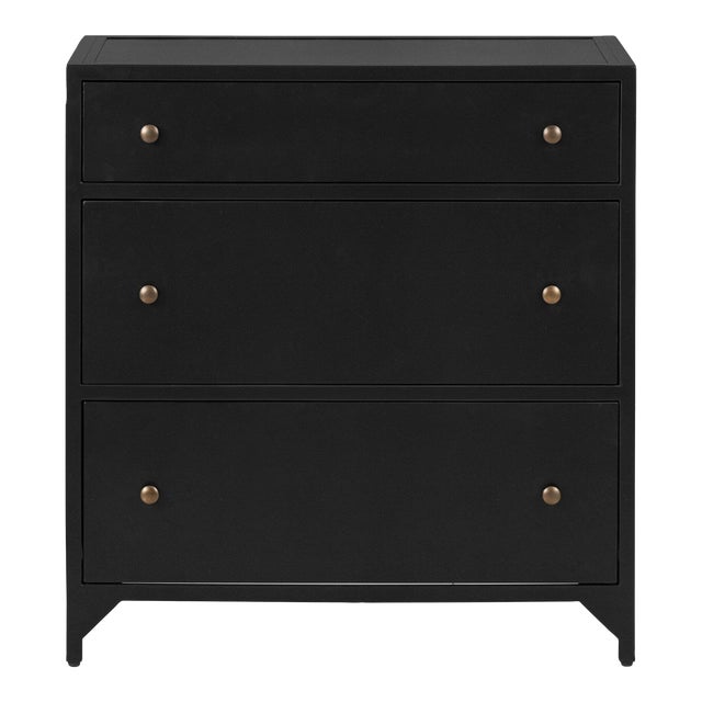 Four Hands Belmont Large Storage Nightstand - Black For Sale