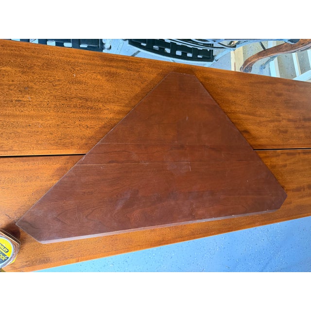 Vintage Walnut Corner Cupboards With Arched Bubble Glass & Reversible Plate-Groove Shelves For Sale - Image 11 of 11