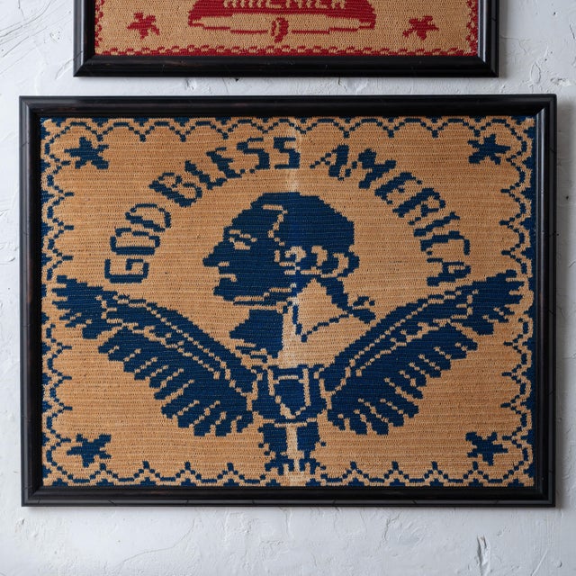 "God Bless America" Patriotic Embroideries, c.1920 For Sale - Image 4 of 12