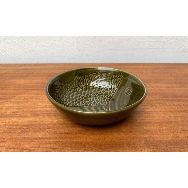 Vintage Ceramic Bowl with Fish Design from Secla, 1970s, in Very Good conditions. Designed 1970 to 1979 This piece has an...