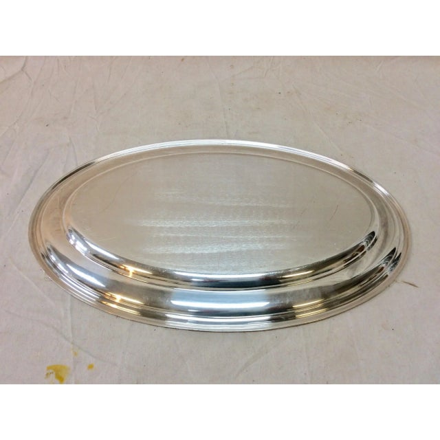 Silver Early 20th Century French Hotel Silver Silverplate Serving Platter For Sale - Image 8 of 10