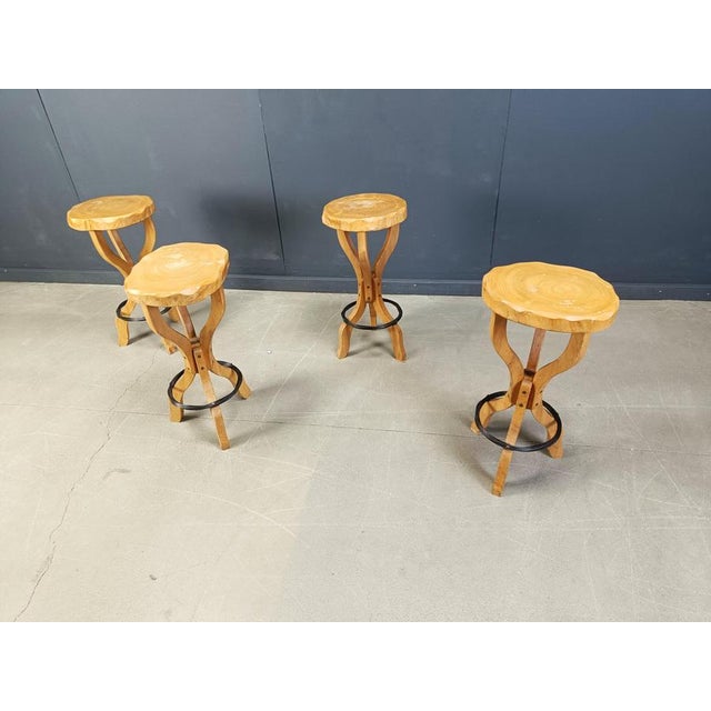 1960s Mid-Century Brutalist Bar Stools, 1960s, Set of 4 For Sale - Image 5 of 16