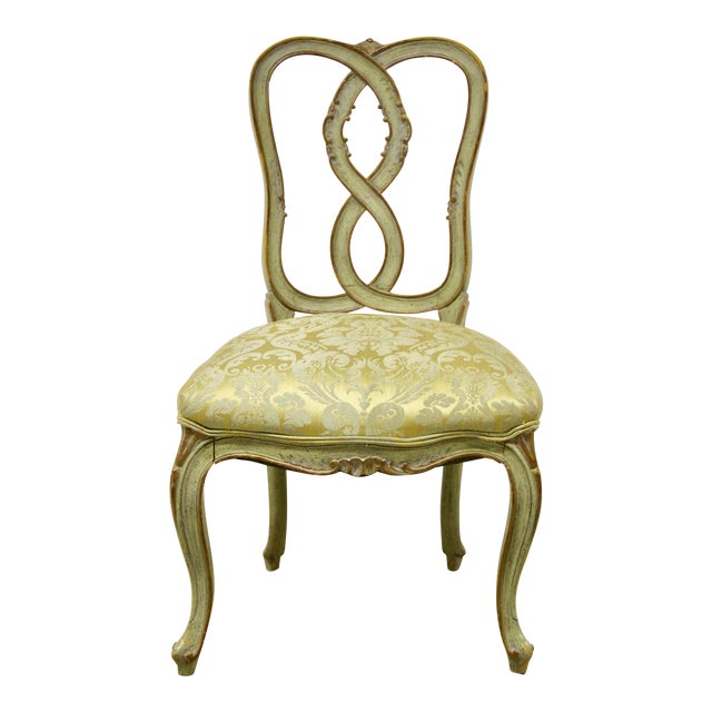 French Brocade Vanity Chair Chairish