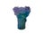 Purple Blue Green Crystal Glass Orchid Blossom Vase Display Art For Sale - Image 9 of 13