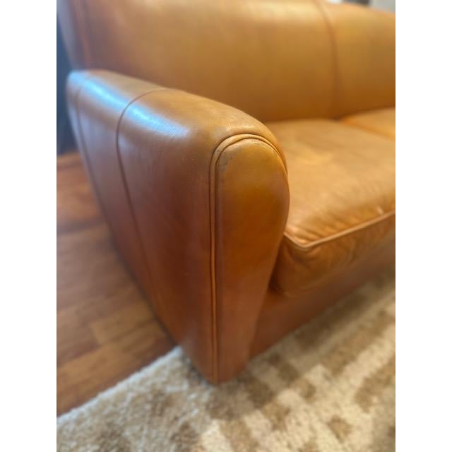 Mid 20th Century Ralph Lauren Style Leather Sofa For Sale - Image 5 of 15