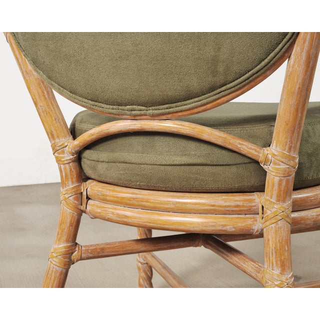 Set of Eight McGuire Organic Barley Twisted Rattan Dining Chairs For Sale - Image 12 of 18