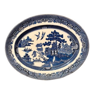 Blue Willow Serving Platter by Johnson Bros. For Sale