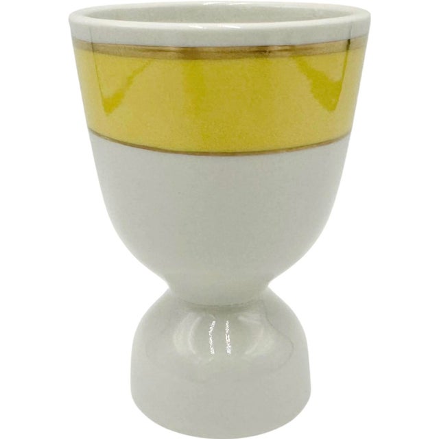 Vintage the Carlyle Hotel Nyc Egg Cup Yellow New York City For Sale - Image 10 of 12