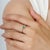 Emerald Minimalist Hallmarked 925 Silver Round 0.29 Ct Emerald & Diamond Ring Size 7 For Sale - Image 8 of 12