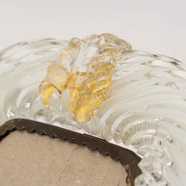 20th Century Italian Venetian Glass Photograph Frame attributable to Barovier & Toso., 1950s For Sale - Image 4 of 14