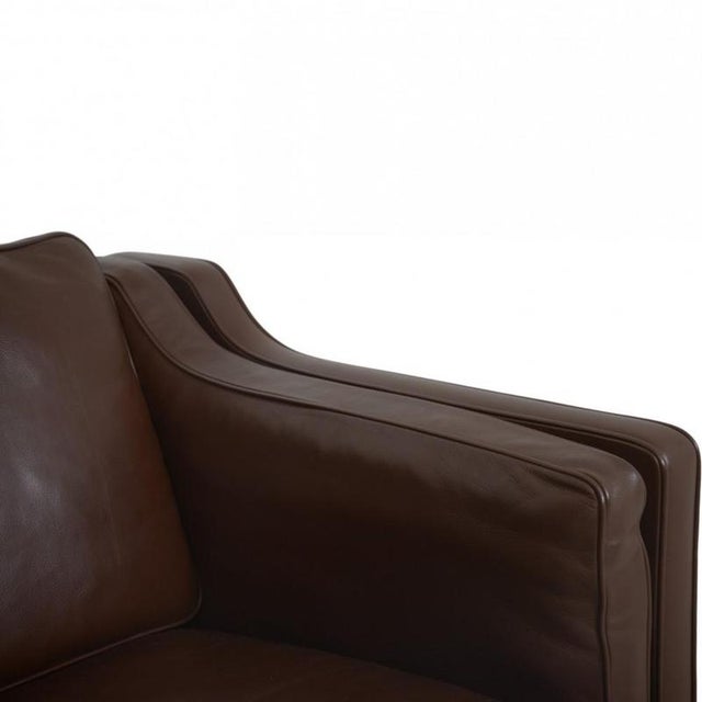 2212 2-Seater Sofa in Brown Leather by Børge Mogensen, 2002 For Sale - Image 6 of 18