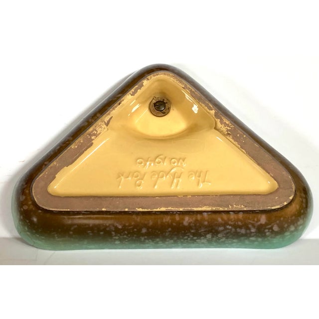 Mid-Century Modern 1940 Hyde Park Rookwood Ashtray/Catchall With Dog Head Copper Medallion For Sale - Image 3 of 10