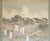 XXL "Fishing Village" by Yoshika, Taisho Japanese Silk Scroll Painting, in Original Wooden Case For Sale In Dallas - Image 6 of 18