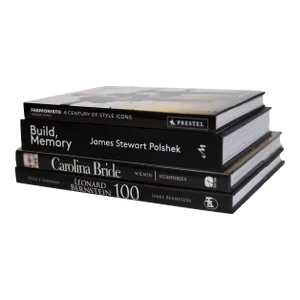 Decorative Books - Tuxedo Coffee Table Stack - 4 Black and White Books