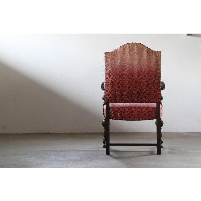 Danish Baroque Louis XV Style Oak Armchair, 19th Century For Sale - Image 10 of 18